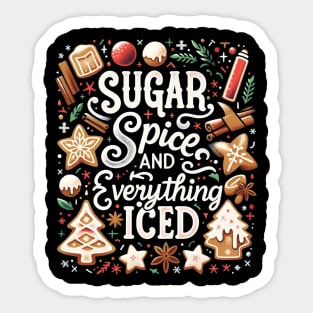 Sugar and Spice Vintage Christmas Cookies Baking Sticker